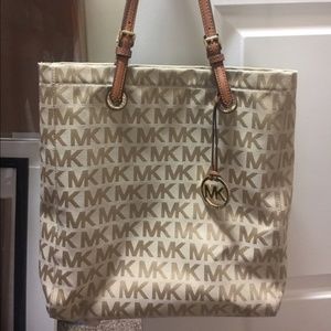 Michael Kors tote Tall Tote MK Fabric print